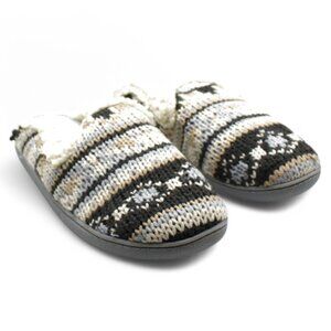Dearfoams Women's Erin Fairisle Extended Tab Scuff Slipper